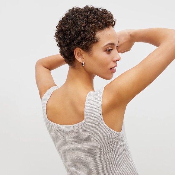 NWT M.M. Lafleur the Adele Tunic - Knit Linen size XL sea salt natural tank top - Picture 3 of 9